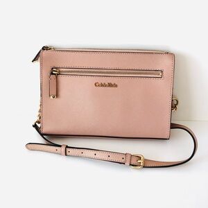 Calvin Klein Crossbody Bag - Champagne Pin